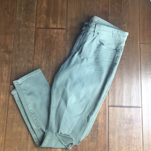 Joe’s Jeans Military Green Distressed Skinny Jeans - Picture 2 of 3